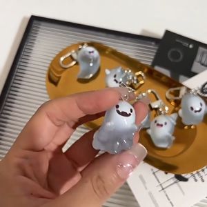 Bestella💗Gantungan Kunci Hantu Jelly & Liontin Bercahaya Pasangan