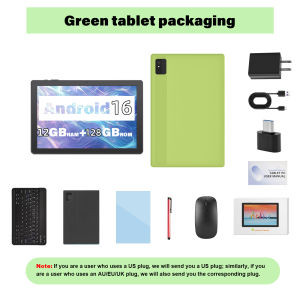 Paitanry 10.1" 1280*800 IPS Android 16 Tablet 12GB+128GB Octa Core WiFi Bluetooth 5.0 Dual Camera Tablet PC with Keyboard Cover