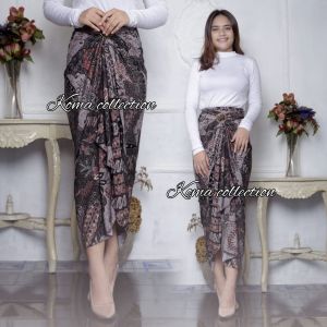 Rok Lilit Batik Moderen Kuaci Mint Rok Wisuda Bawahan Kebaya Rok Lilit Serut