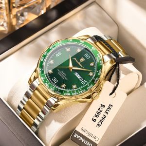 POEDAGAR Men Watches Luxury Business Stainless Steel Man Clock Quartz Wristwatches Waterproof Luminous Calendar Date Watch for Men Original jam tanggan lelaki