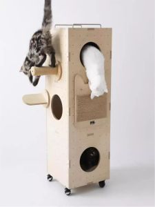 Three-Layer Cat House Cat Pedal Security Villa Cat Nest Expandable No Cat Jump Platform Cat Climbing Frame Cat House
