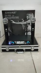 Mic Wireless SHURE SH 666 / SH666 Koper Hardcase UHF Microphone