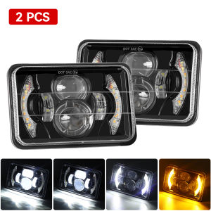 4x6 Square Led Headlight Sealed High Low Beam DRL Turn Signal Light for Kenworth Peterbilt H4651 H4652 for Chevrolet S10 1995