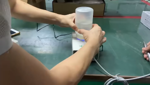 VRN cleaning machine with water bottle and nozzle