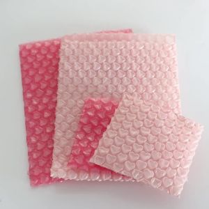 10pcs/lot Pink Heart Bubble Bags Bubble Envelope Padded Envelopes Storage Bag Business Bubble Mailers Shipping Packaging Pouches