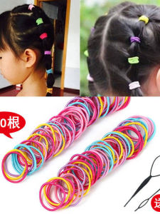 เข็มขัดผูกผมสีสันสดใสสำหรับเด็กผู้หญิง เครื่องประดับผมแบบไม่ทำลายผม เครื่องประดับผมสไตล์เกาหลีสำหรับเด็ก