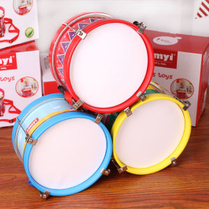 ของขวัญวันเด็ก กลองเล็กหนังโค 8 นิ้ว สำหรับการแสดงในโรงเรียนอนุบาล อุปกรณ์ดนตรีออฟฟอร์ม กลองสะพายเอว