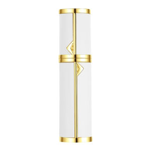 ABTravel 5ml Refillable Perfume Bottle - Alloy Base Atomizer with Genuine Leather & Aluminum Spray Travel Bottle