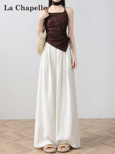 La Chapelle | High Waist Thin Linen Ice Silk Loose Wide Leg Pants for Spring Summer