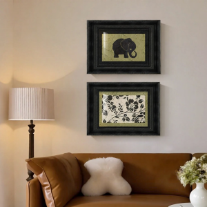 YASISHA | Vintage Style Living Room Decorative Wall Art Green Elephant