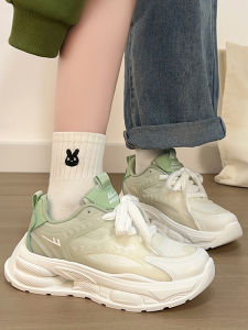 รองเท้ากีฬาผู้หญิง Warriormy 2025 ฤดูร้อน รองเท้าลำลอง ตาข่ายระบายอากาศ น้ำหนักเบา รองเท้าพ่อ รองเท้าทรงสปอร์ต ทรงสปอร์ต