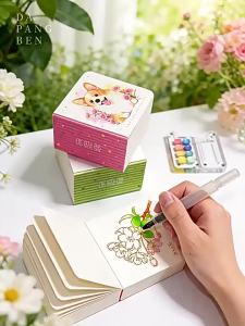 20/100 Sheets Watercolor Painting Book Coloring Book Cats/Dogs/Plants Picture Gouache Drawing Picture Coloring Painting Paper