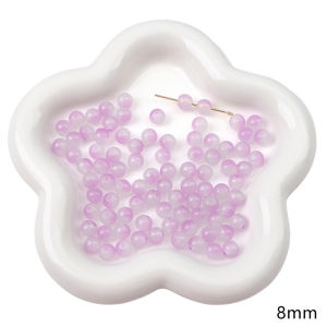 สีม่วง Series เลียนแบบอาเกตลูกปัดแก้ว Spacer ลูกปัด Diy Handmade สร้อยข้อมือสร้อยคอวัสดุอุปกรณ์หัตถกรรม