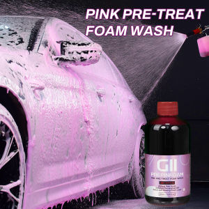 PINK Pre Treat Car Wash Foam Dilution Ratio 1:500 Natural Pink Shampoo Removes Dirt Premium Car Care Solution G11