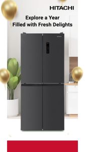 Hitachi 16.5 คิว 466 ลิตร French Bottom Freezer รุ่น HR4N7522DSXTH ตู้เย็น