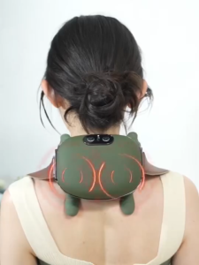 Neck Shoulder Massager Cordless Portable Trapezius Massager for Relax Tight Muscles in Back Shoulder