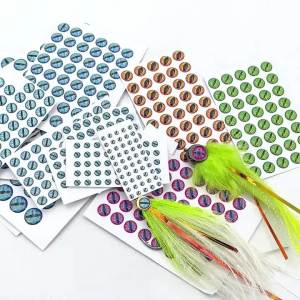 50pcs 3mm~12mm Holographic 3D Epoxy Fish Eyes Lifelike Dragon Eyes Fly Tying Material For Streamer Jig Lure Saltwater Fishing