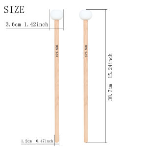 IRIN | IRIN S-05 1Pair White Tuning Hammer Solid Wood Construction with Oval Shape for Gentle Even Striking Instrument Tuning