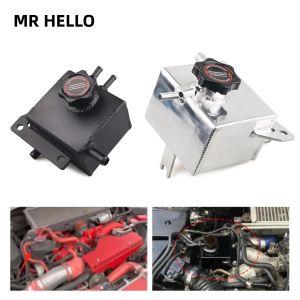 Bình Chứa Nước Làm Mát Subaru Impreza Bạc/Đen Bằng Nhôm Cho WRX 2.0L Turbo EJ205 EJ255 2002-2007 / STI 2.5L 2004-2016