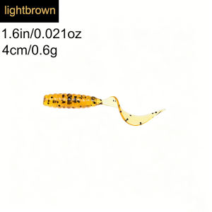 Mr.Lurion 300/500Pcs 4cm 0.6g Curly Shape Artificial Pesca Isca Crappie Perch Lure Worm Grub Maggot Bait For Fishing Tackle Sets