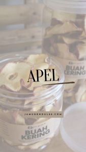 Dehydrated Apple Slices - Dried Apple - Apel Iris Kering - Buah Kering by Jamu Gendul 88