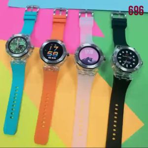 696 New Smart Watch Men Ice Transparent Case Blue Tooth Call Music Playback Games 3ATM Waterproof Sports Women Smartwatch