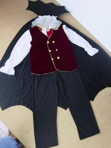Children Vampire Cosplay Halloween Costumes Boys Fantasy Count Dracula Scary Clothes Outfits with Vampire Cloaks