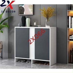 Tủ giày 2 cánh bảo quản giày dép với 3 tầng lưu trữ lớn thích hợp với lối vào căn nhà 2X Decor- 2X066