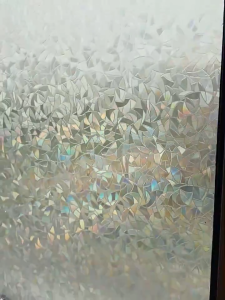 MISN 3D Decorative Static Cling Window Film Privacy Frosted Glass Sticker UV Protection for Home Bathroom Office
