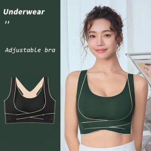 Sports Underwear Shockproof Seamless Bra Push Up Beauty Back Adjustable Bra Women No Underwire Vest Bra Large Size 80KG