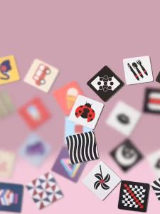 Little Buddy Montessori Baby Toys Black White Flash Cards Kids Sensory Toys Visual Stimulation Flash Cards