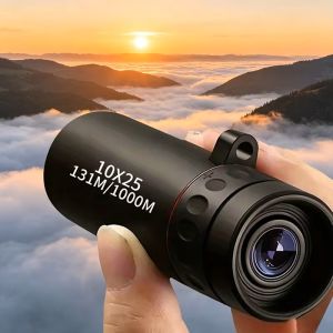 10X25 HD Monocular Telescope Pocket Portable for Outdoor Travel Hiking Fishing Camping Bird Watching Concert