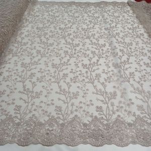 (COD) Kain tile bordir tebal/Tile bordir tebal pinggiran atas bawah/Harga prsetengah meter