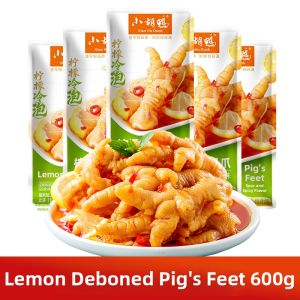 XIAO HU DUCK | Lemon Spicy Crispy Bamboo Shoots Boneless Chicken Feet Red Sour Soup Flavor Snacks