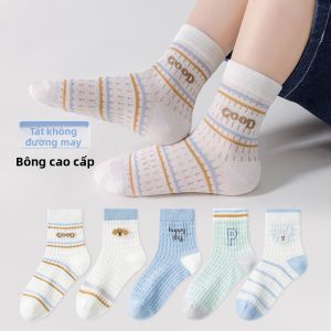 Tất trẻ em MiiOW vải cotton mỏng lưới thoáng khí.