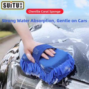 Durable Car Cleaning Sponge Gloves Not Scratch Car Paint