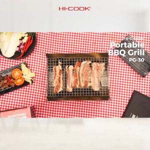 Hi-Cook Portable BBQ Grill Knockdown Besar 30 x 22 | Alat Panggang BBQ Portable