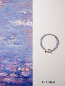 Original Design Natural Tanzanite Beaded Bracelet for Women Blue Quartz Handmade Woven Fashion Jewelry Accessory