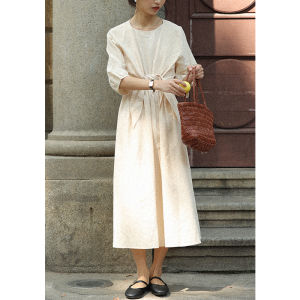 Summer 2023 French Loose Sleeveless Pure Color A-Line Skirt Design Sense Waist-Cinching Two-Piece Set Long Dress Ensemble