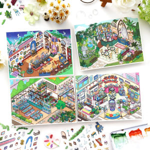 Diy Relaxing Miniature Scene Stickers