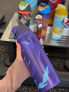 Owala FreeSip Pokemon Collab Insulated Stainless Steel Water Bottle 16oz / 24oz /32oz Push Button Leakproof Tumbler BPA Free for School Gym Travel