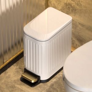 6lbathroom Pedal thùng rác thép không gỉ đơn giản hiện đại Thùng rác cho phòng tắm phòng ngủ khách sạn nghiên cứu