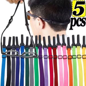 เชือกซิลิโคนยืดหยุ่น5ชิ้นสำหรับเด็กผู้ใหญ่สายคล้องแว่นตาเปลี่ยนขนาดสายรัดแว่นกีฬาสายรัดไม่ลื่นป้องกันการตก