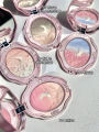 Colorrose Embossed Powder Blusher Matte Gradient Shimmer Blue Pink Natural Girlish Makeup Blush Pearlescent Highlight Cheek. 