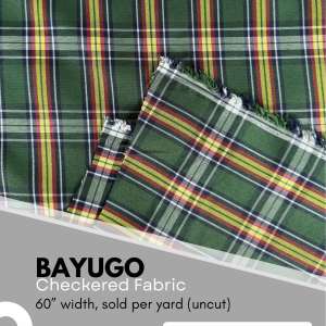 Bayugo | Checkered Fabric 60” width sold per yard (uncut) Tela Textile Cloth by Telamaestra