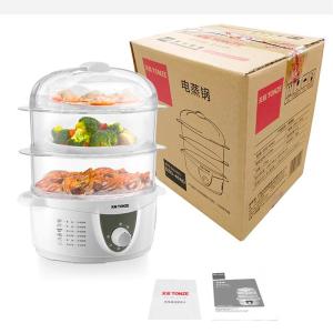 Household Electric Food Steamer 3 Layer Multifunctional Kitchen Appliance Quick Heating 6L Capacity Stainless Steel Pot