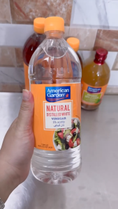 Chai TRẮNG LỚN 1 Lít - GIẤM TRẮNG CHƯNG CẤT TỰ NHIÊN / Ý / AMERICAN GARDEN Natural Distilled White Vinegar
