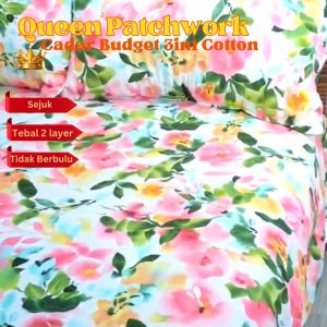 Empayar Cadar 3 In 1 Patchwork Reject Kilang Saiz Queen Set Alas Tilam Cotton Blend
