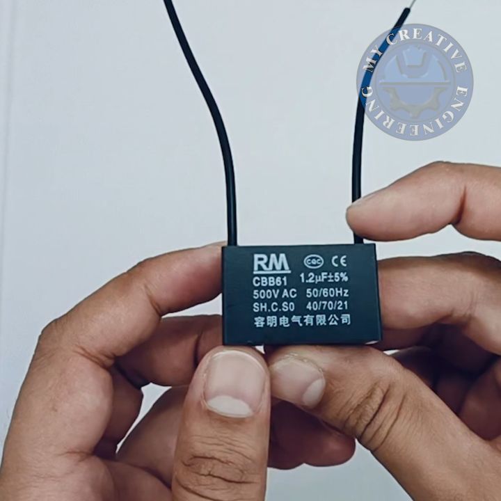 RM Fan Capacitor CBB61 500VAC 1.0 2.5 uF Kapasitor Kipas Compatible