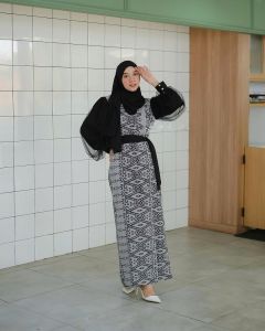 VADMA GREY - DRESS - KEMEJA COUPLE TENUN